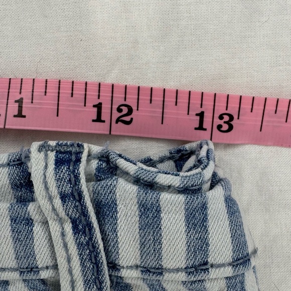 Blank Paige Blue & White Stripe Flare Jeans Size Small - Picture 13 of 13